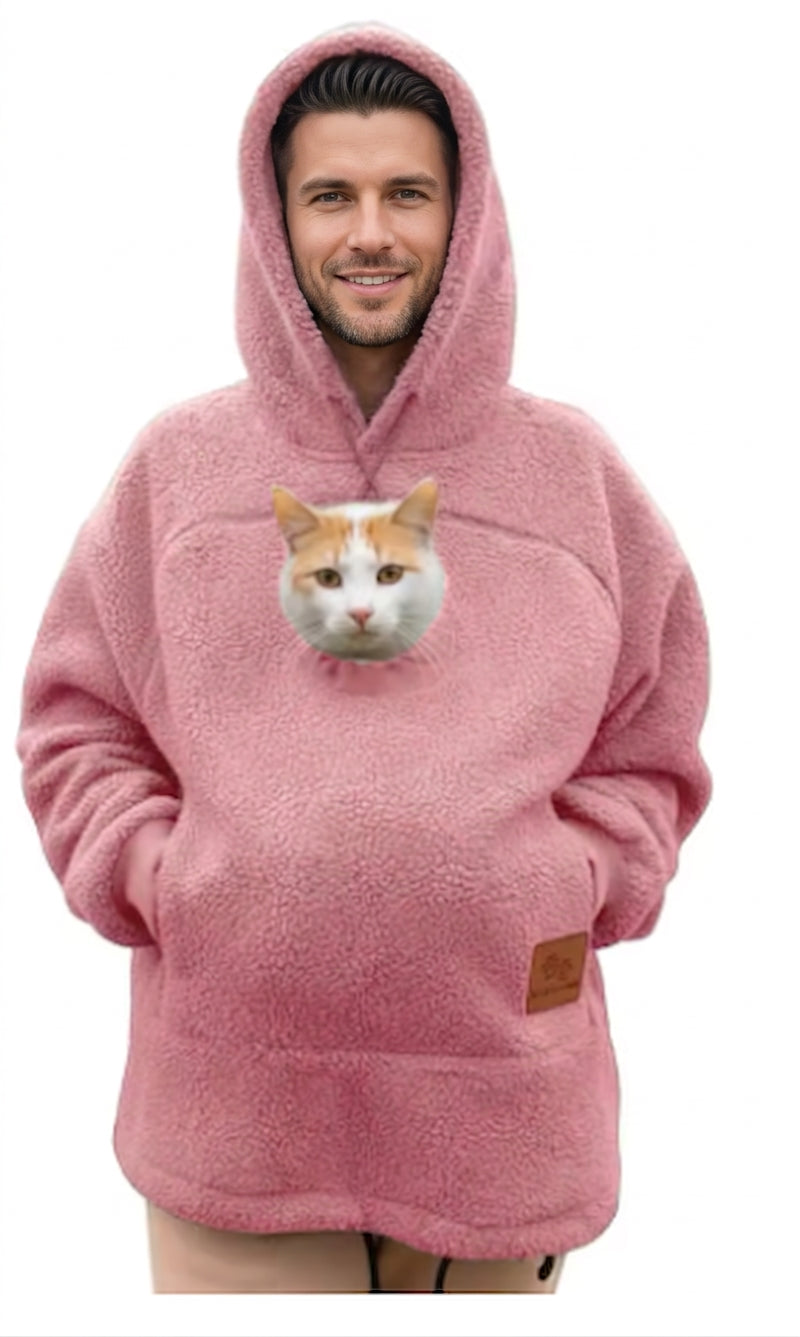 Mens Fleece Hoodie Pullover With Kangaroo Pocket