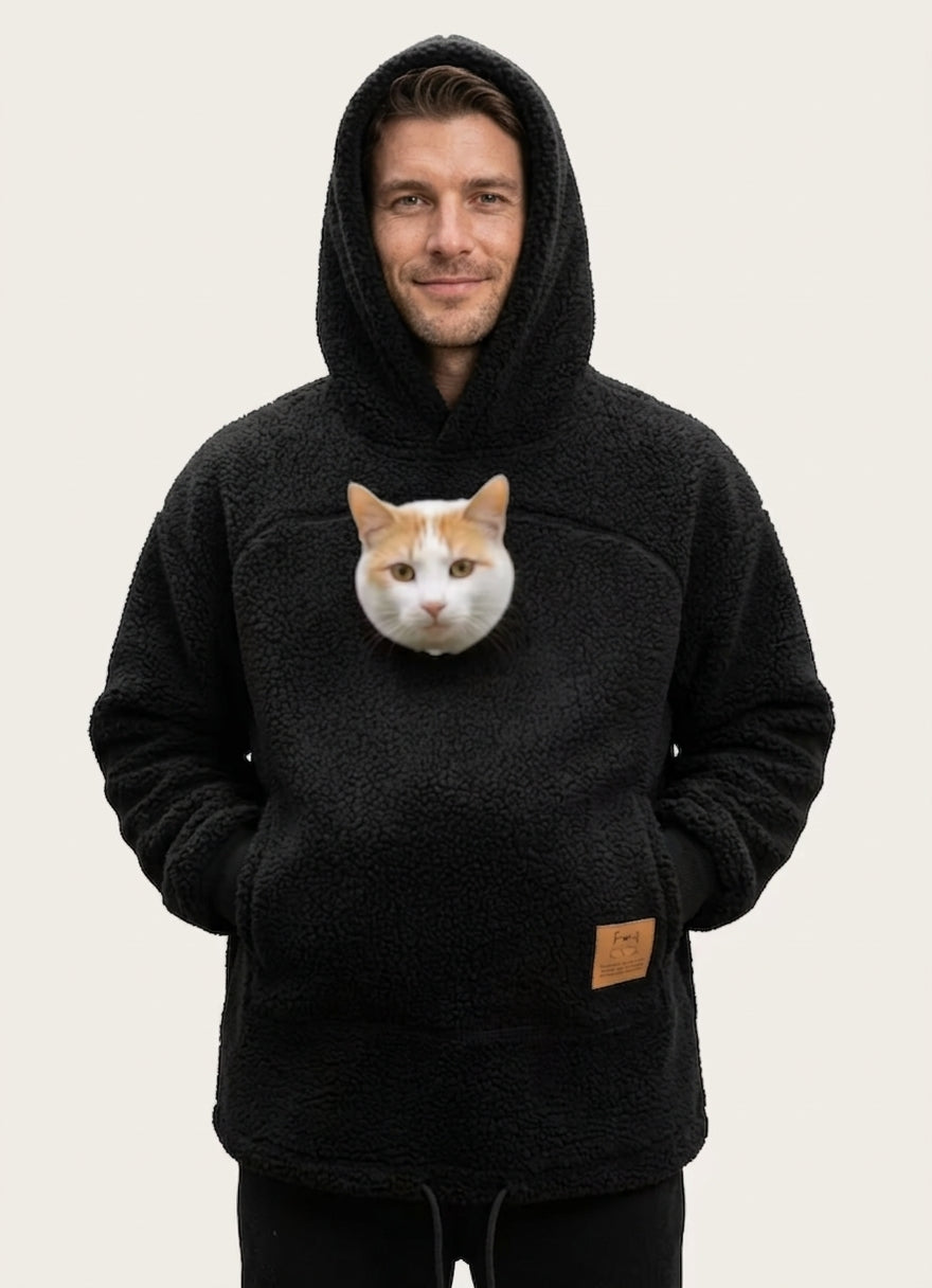 Mens Fleece Hoodie Pullover With Kangaroo Pocket