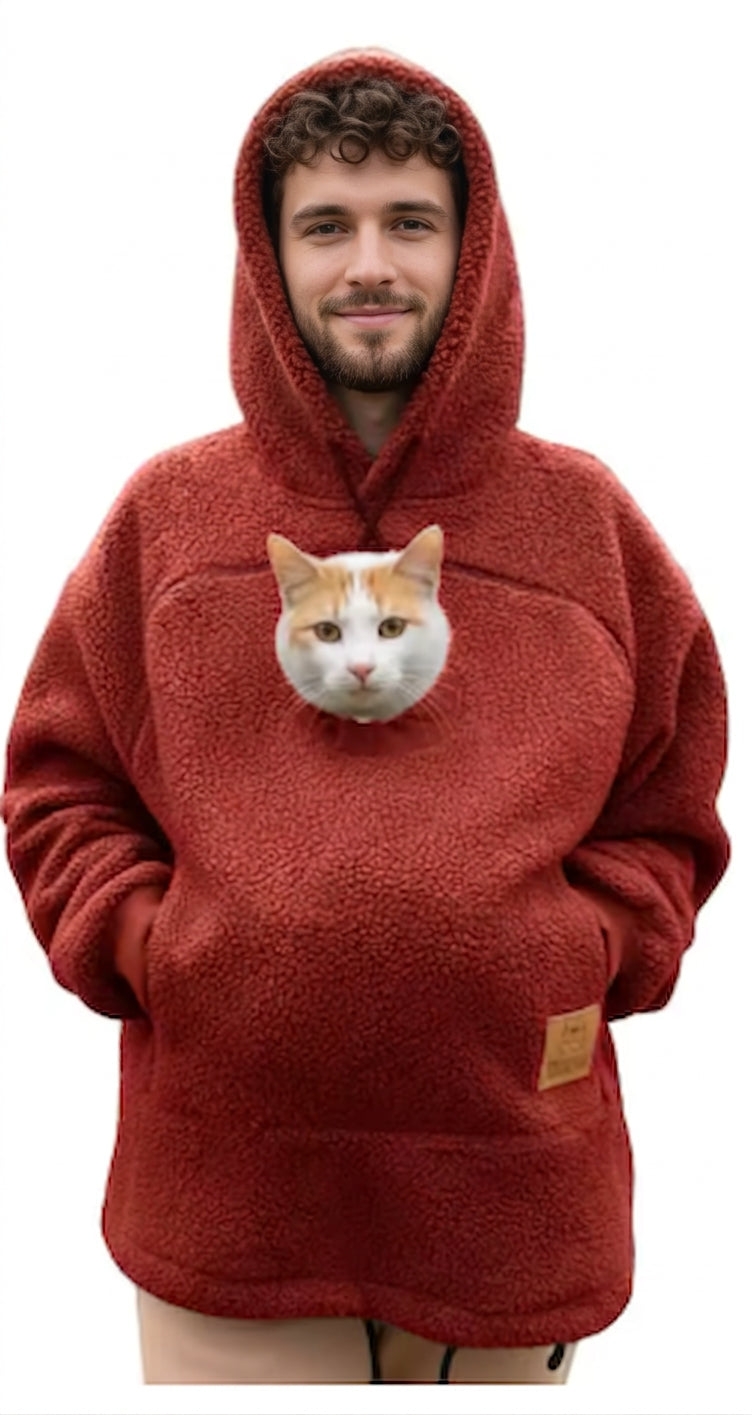 Mens Fleece Hoodie Pullover With Kangaroo Pocket