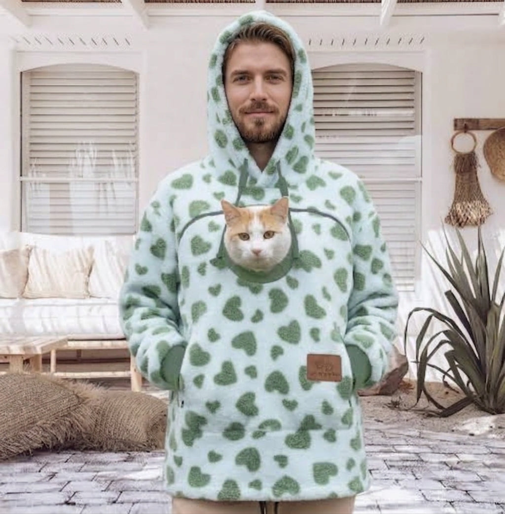 Mens Fleece Hoodie Pullover With Kangaroo Pocket