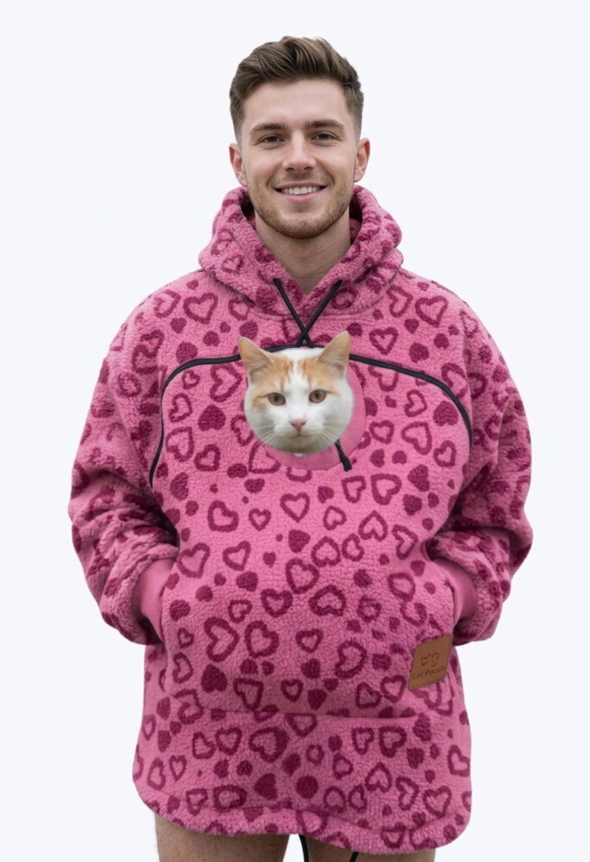 Mens Fleece Hoodie Pullover With Kangaroo Pocket