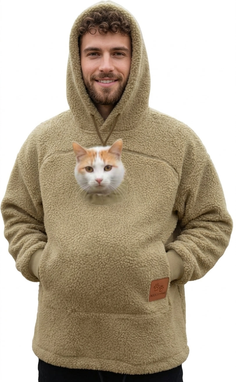Mens Fleece Hoodie Pullover With Kangaroo Pocket