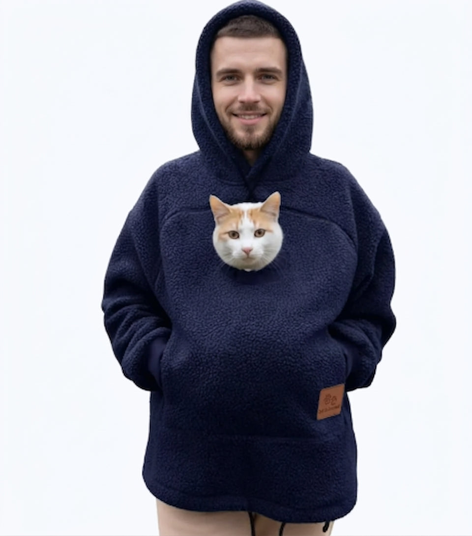 Mens Fleece Hoodie Pullover With Kangaroo Pocket